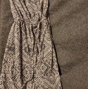 Strapless Short Dress Black and White